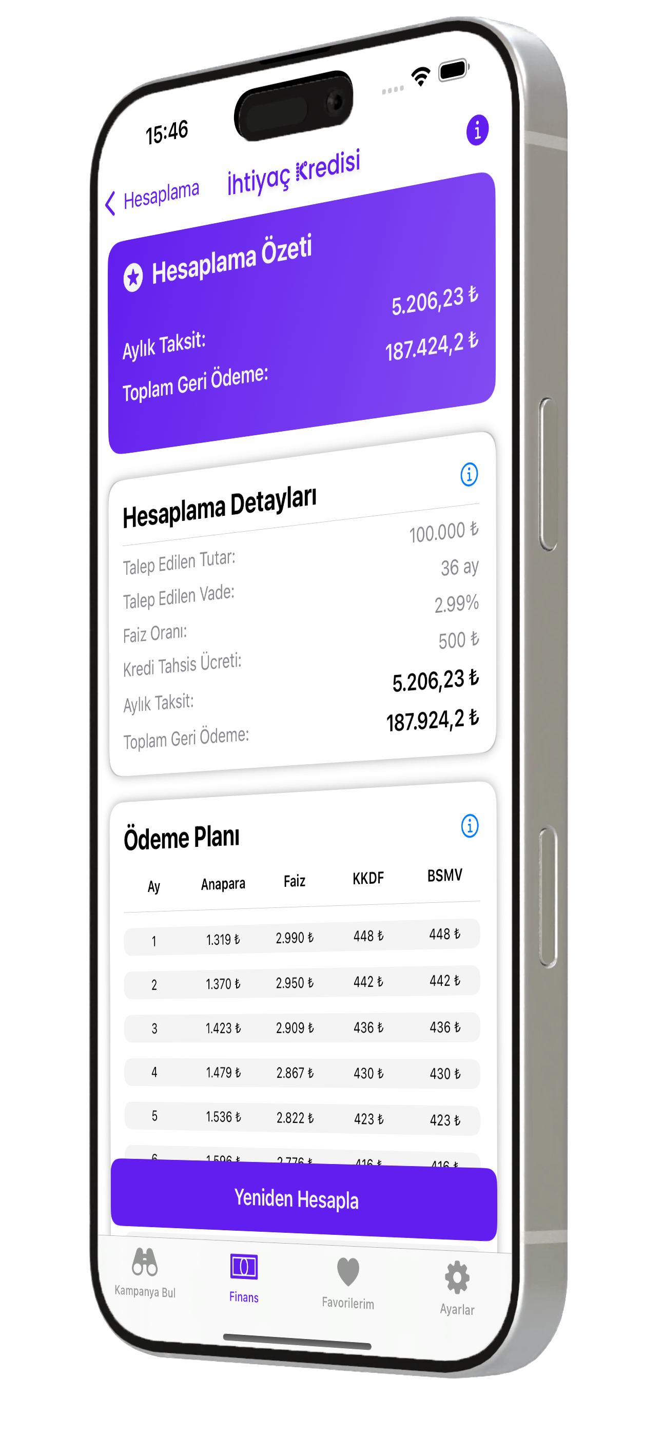Kampanya Kurdu mobil uygulama ekranı